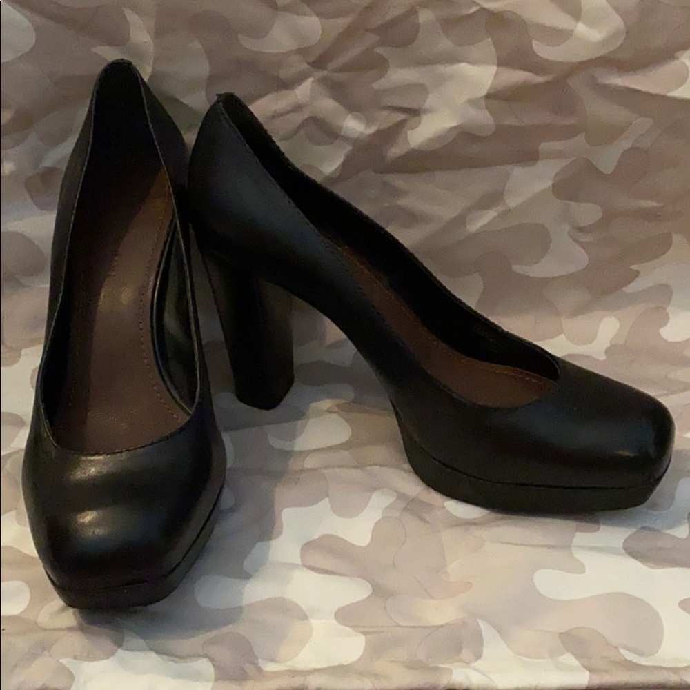 Black block heels
